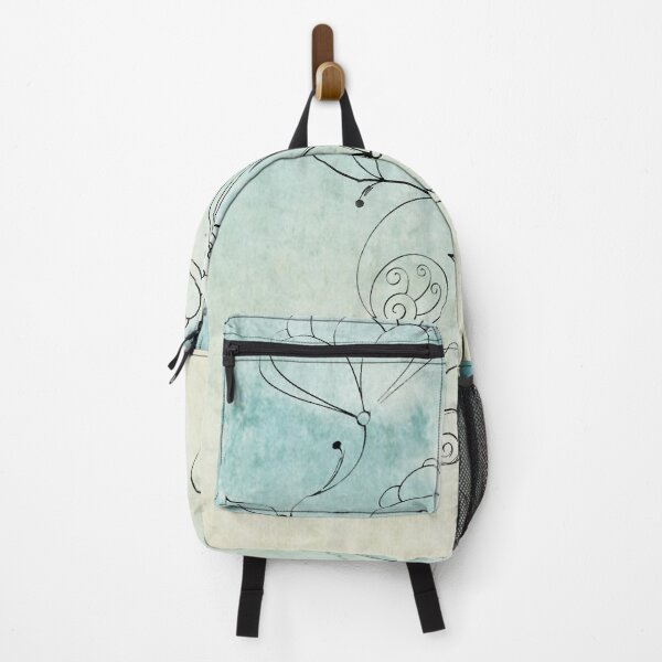 Item preview, Flower Doodle Watercolor Aqua designed and sold by Designs By YL.