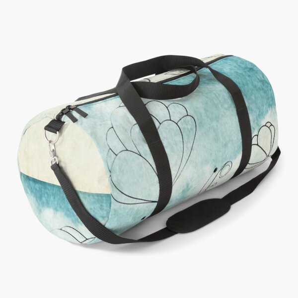Item preview, Flower Doodle Watercolor Aqua designed and sold by Designs By YL.