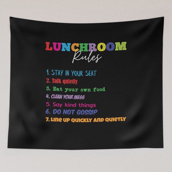 Item preview, Lunch Room Rules Funny School Cafeteria and Lunch Lady  designed and sold by Rzelemenz.