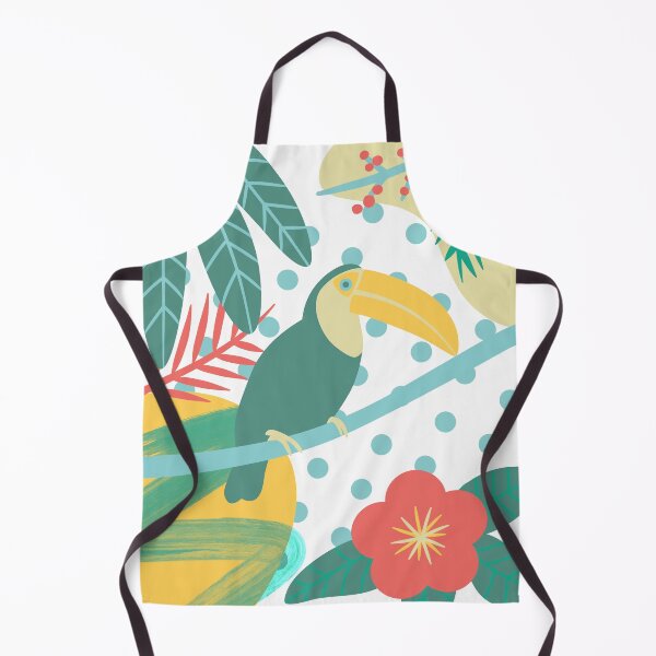 Item preview, Tropical Toco Toucan Bird Floral Leaves Print designed and sold by izmb.