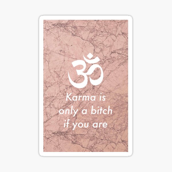 Karma is only a bitch if you are Sticker