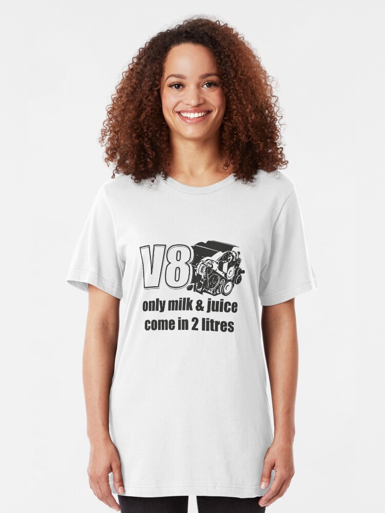 V8 Powered Only Milk /& Juice in 2 liters Muscle Cars Racing Sweatshirt