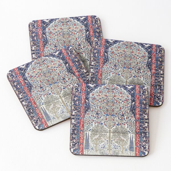 Item preview, Antique Fine Kashan Rug Tree of Life Print designed and sold by Vicky Brago-Mitchell®.