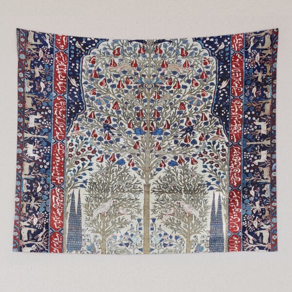 Item preview, Antique Fine Kashan Rug Tree of Life Print designed and sold by Vicky Brago-Mitchell®.