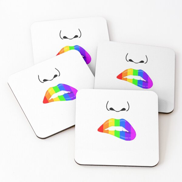 Item preview, Hot Lips - Rainbow - White designed and sold by DuskWingArts.