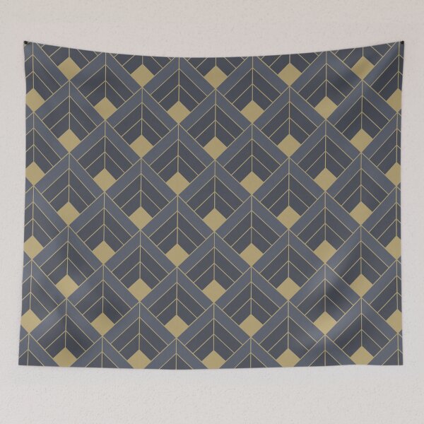 Item preview, GRAY OMBRE AND GOLD RETRO ABSTRACT GEOMETRIC ART/BUNNY/BOXING designed and sold by wildwhimsical.