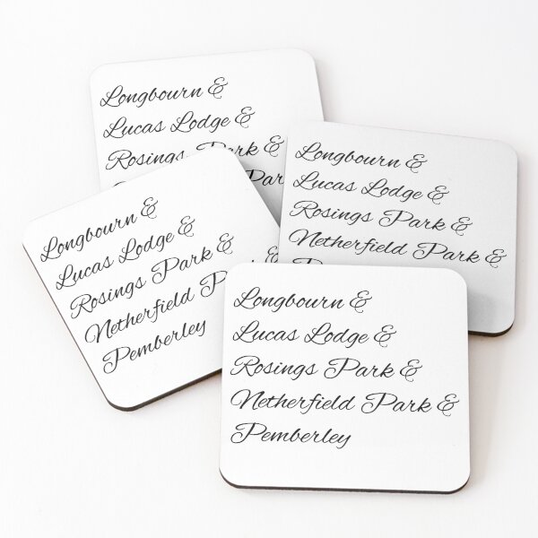 Item preview, Pride & Prejudice Houses (Black Lettering) designed and sold by jamienathan.