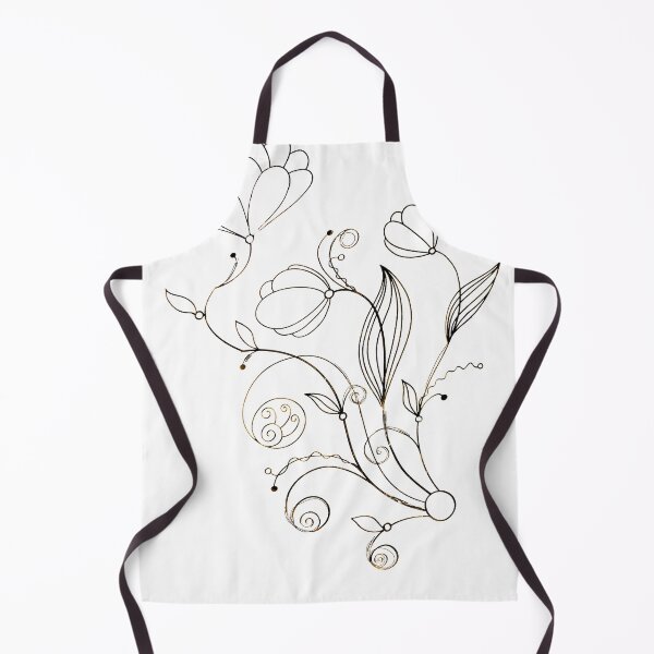 Item preview, Flower Line Doodle Gold designed and sold by Designs By YL.