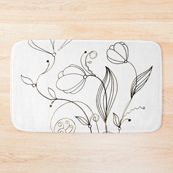Item preview, Flower Line Doodle Gold designed and sold by Designs By YL.