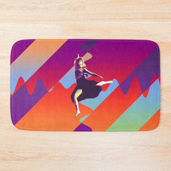Aperçu de l'œuvre Danseuse contemporaine bondissante à bras ouverts - art moderne vibrant et élégant créée et vendue par MintGubbins.