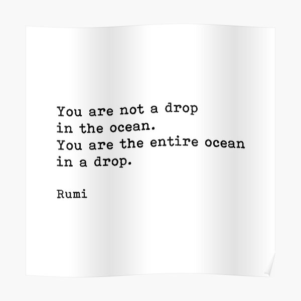 "You Are Not A Drop In The Ocean You Are The Entire Ocean In A Drop