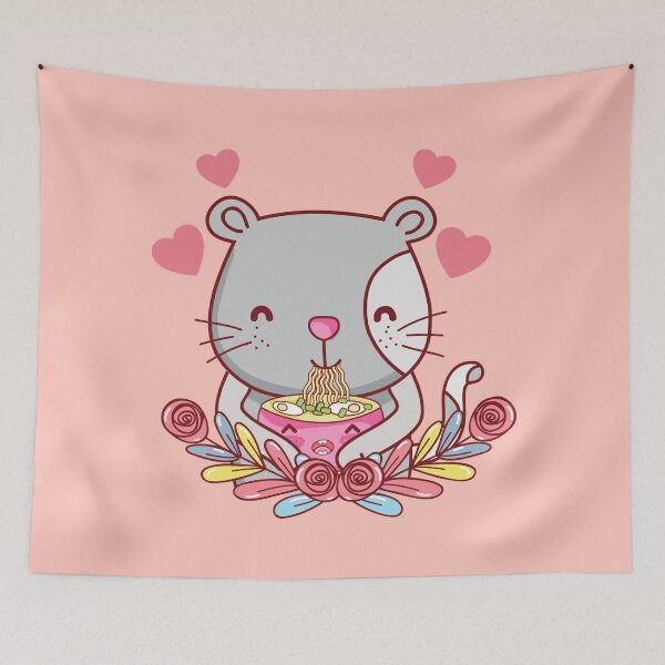 Item preview, Cat Loves Ramen designed and sold by Windmill Wildflowers.