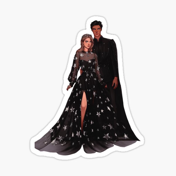 Feyre y Rhysand fanart. Pegatina