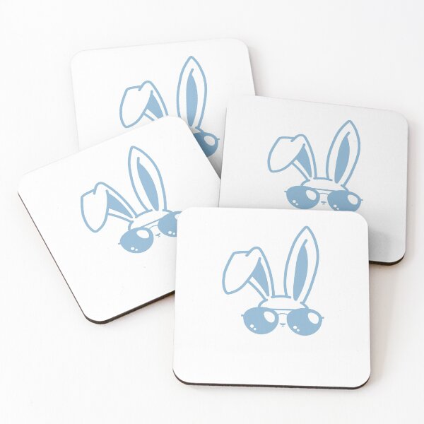 Item preview, Funny Bunny With Glasses - A Rabbit With Glasses Blue Color Design designed and sold by NECHSTORE.