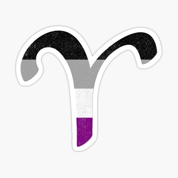 Asexual Aries Pride Flag Zodiac Sign Sticker For Sale By Valador