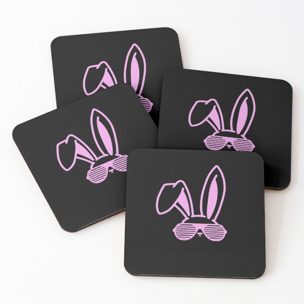 Item preview, Badass Funny Bunny With Glasses - A Rabbit With Glasses Pink Color Design designed and sold by NECHSTORE.