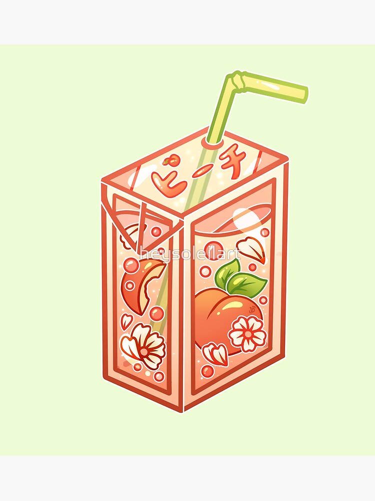 "Peach Juice Box" Art Print for Sale by heysoleilart Redbubble