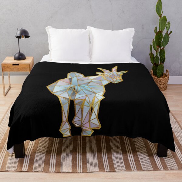 Item preview, Goat Behind Geometric Gold Lines designed and sold by onicon.