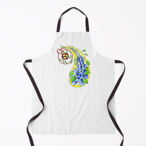 Item preview, Paisley Design with Celtic knotwork Blue and Yellow with Vines and Leaves designed and sold by PencilandBrush.