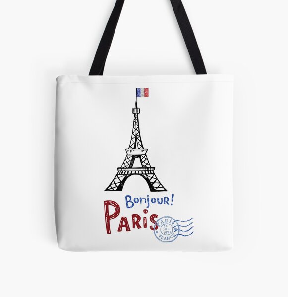 European Tote Bag, Paris Famous Champs Elysees Avenue Historical Monument French Culture Panorama, Cloth Linen Reusable Bag for Shopping Books Beach