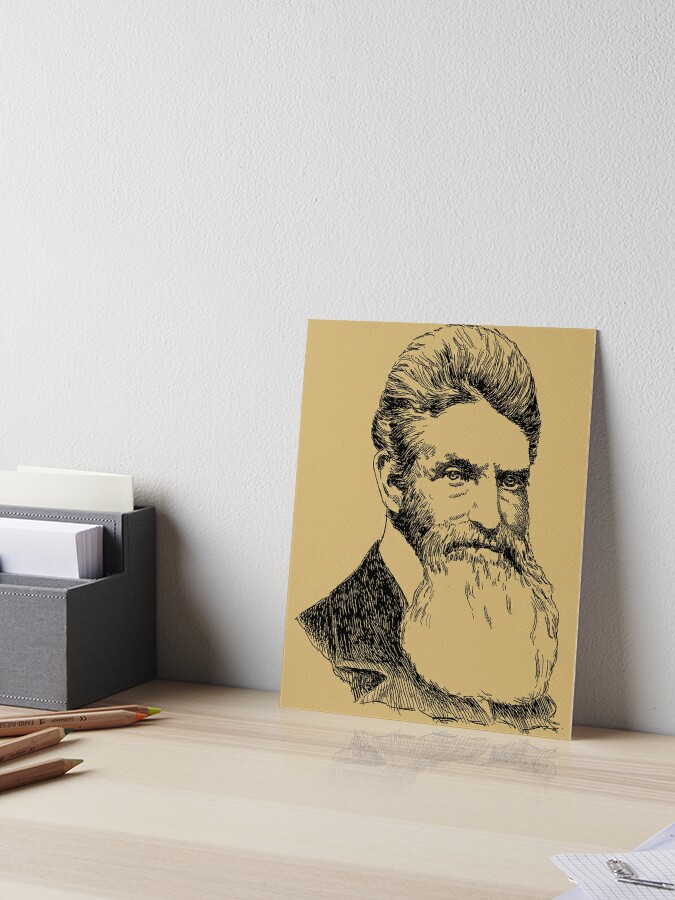 John Brown Sketch - History, Abolitionist, Leftist, Harpers Ferry | Art  Board Print