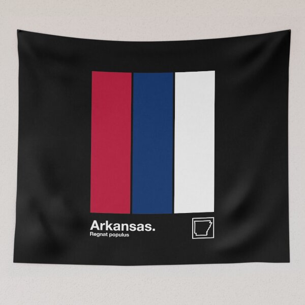 Item preview, Arkansas State Flag  // Original Minimalist Artwork Poster Design designed and sold by AestheticNow.