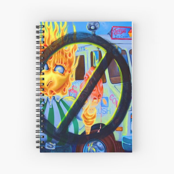 "No Ice Cream For You" sunny and ice cream truck 2 Spiral Notebook