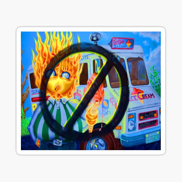"No Ice Cream For You" sunny and ice cream truck 2 Sticker