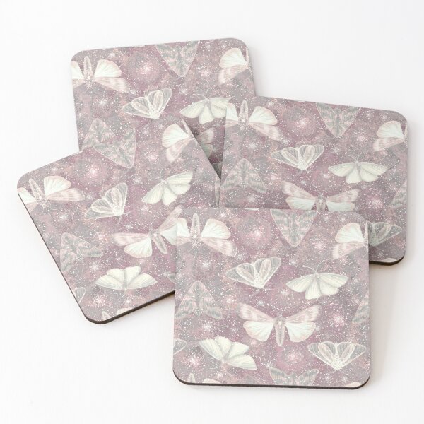 Item preview,  Moths seamless pattern on dusty pink gray. Wild life. designed and sold by Yulia Chepurova.