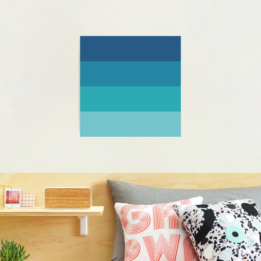 70s Color Palette - blue retro color scheme | Photographic Print