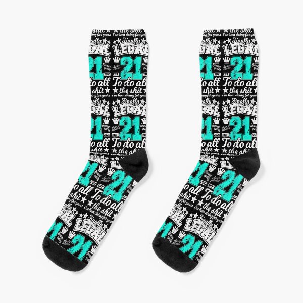 Unique 21th Birthday Gifts for Men Women, Crazy Silly 21st Birthday Socks, Funny Gift Idea for Unisex Adult 21-Year-Old