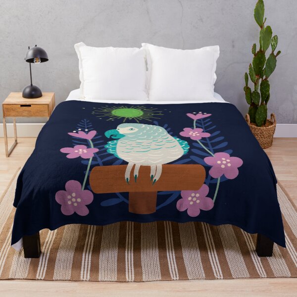 Item preview, Blue Parrot and Purple Flowers designed and sold by DCamille.