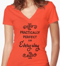 practically perfect Women's Fitted V-Neck T-Shirt