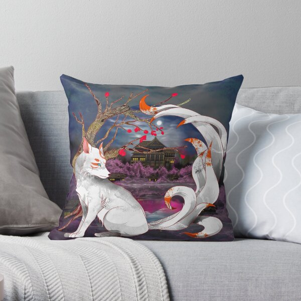 Into the Fox hole Throw Pillow