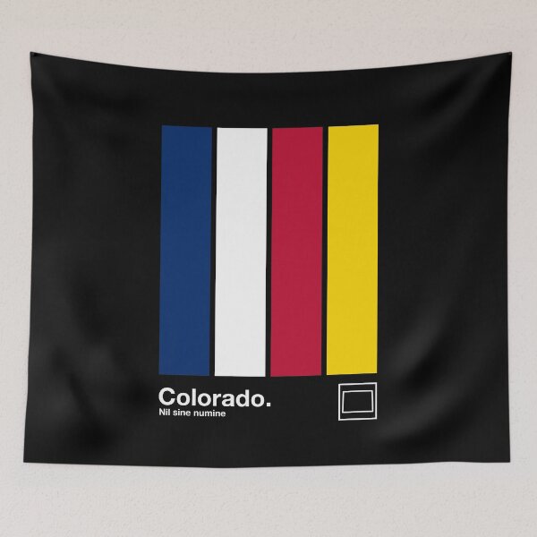 Item preview, Colorado State Flag  // Original Minimalist Artwork Poster Design designed and sold by AestheticNow.