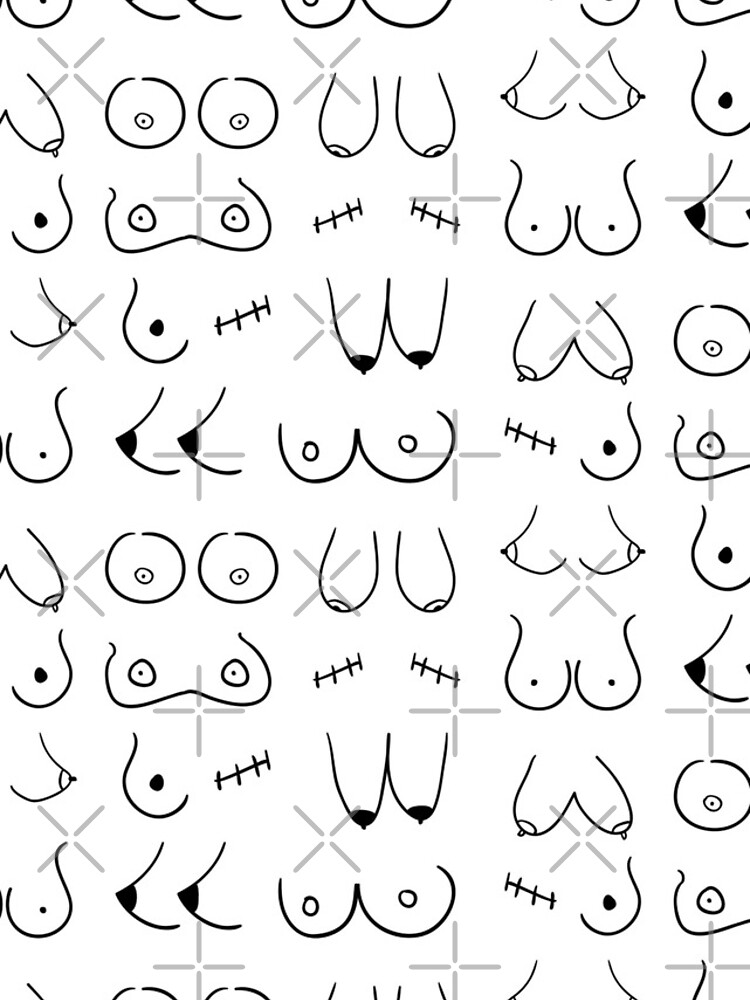 Breast Pattern, Boobs Art Print for Sale by KarolinaPaz