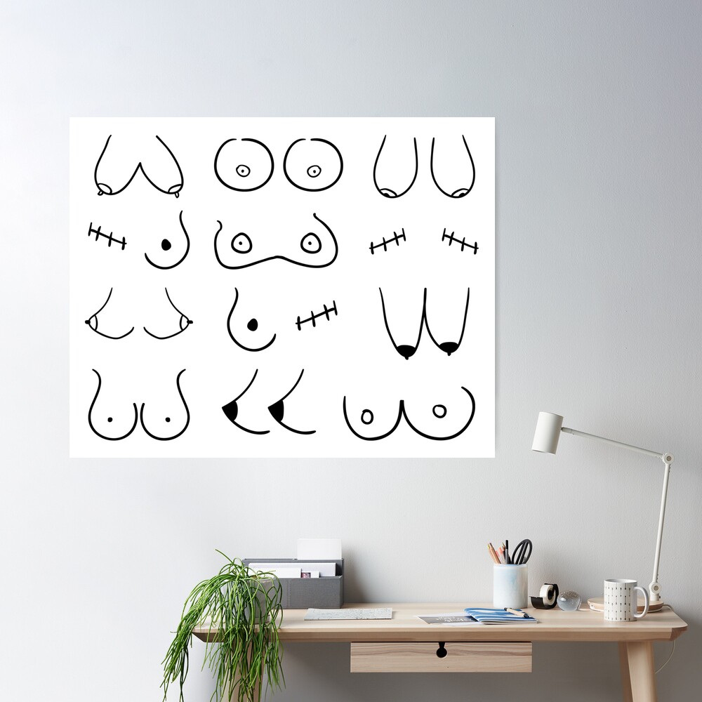 Breast Pattern, Boobs Art Print for Sale by KarolinaPaz