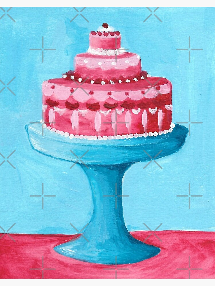 ACRYLIC PAINTING TUTORIAL | Easy Strawberry Cake on Pinterest - YouTube