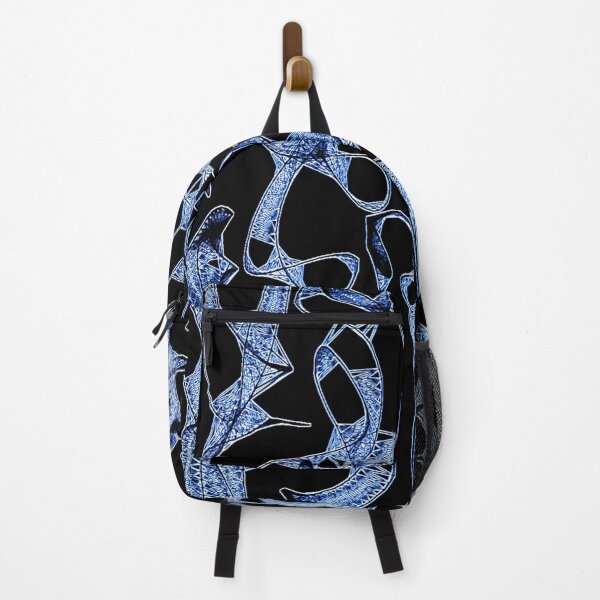Item preview, Abstract kaleidoscope black and blue pattern designed and sold by Creativeart1974.
