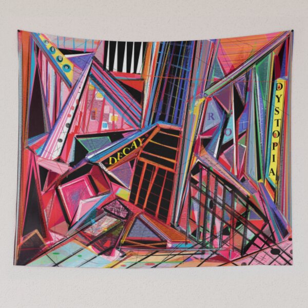 Item preview, Dystopia, abstract digital design designed and sold by Art With Impact – Statement Art & Apparel for Deep Thinkers.