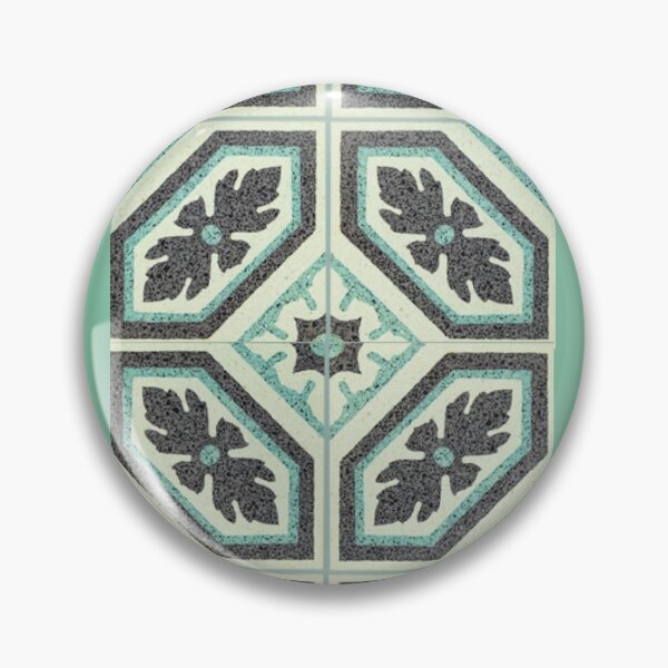 Artikelvorschau, TERRAZZO FLIESEN Aqua und Grau auf einem cremefarbenen Hintergrund entworfen und verkauft von Mizjean.