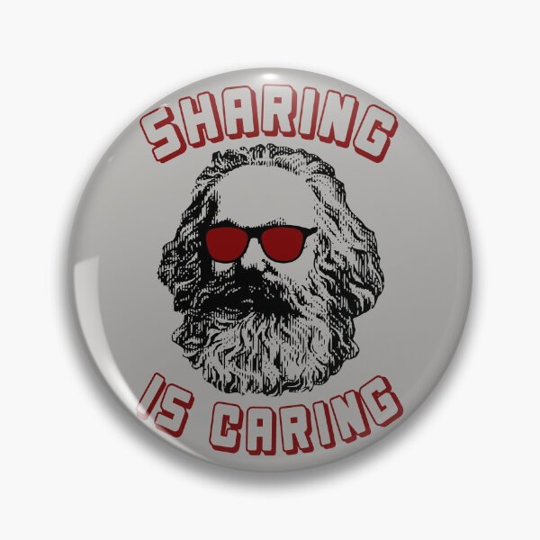 Item preview, Sharing Is Caring - Karl Marx Silhouette, Socialist, Marxist, Democratic Socialism, Leftist  designed and sold by SpaceDogLaika.