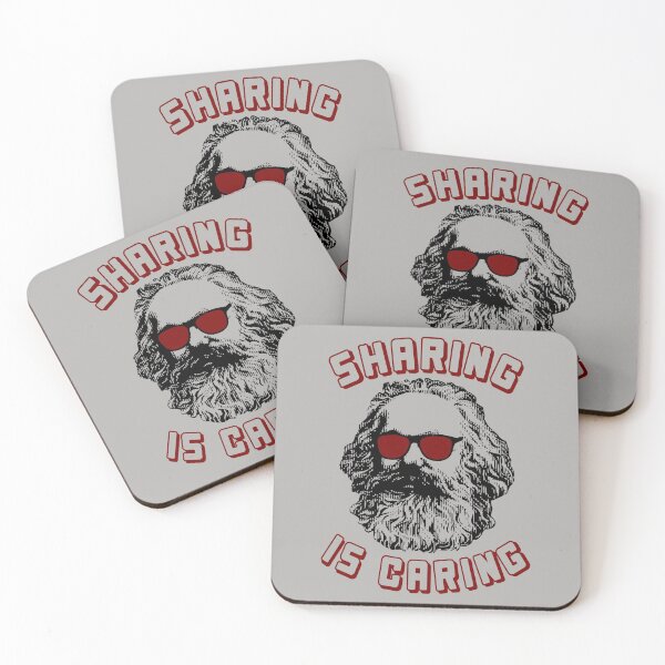Item preview, Sharing Is Caring - Karl Marx Silhouette, Socialist, Marxist, Democratic Socialism, Leftist  designed and sold by SpaceDogLaika.