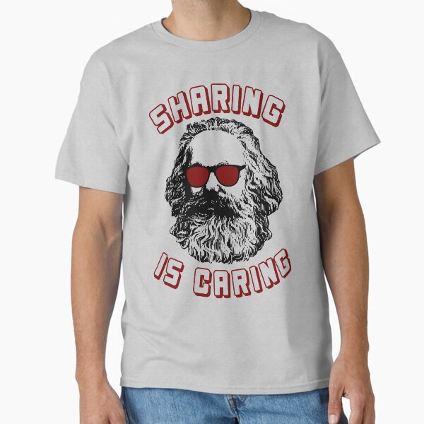 Item preview, Sharing Is Caring - Karl Marx Silhouette, Socialist, Marxist, Democratic Socialism, Leftist  designed and sold by SpaceDogLaika.