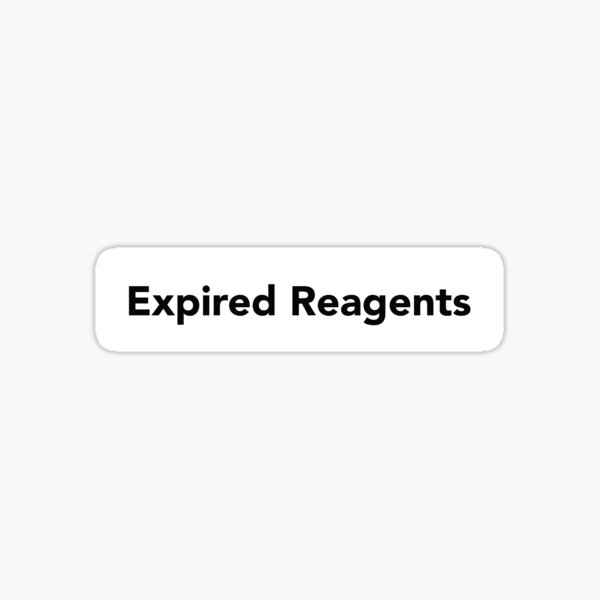 "Expired Reagents" Sticker by gracehertlein Redbubble