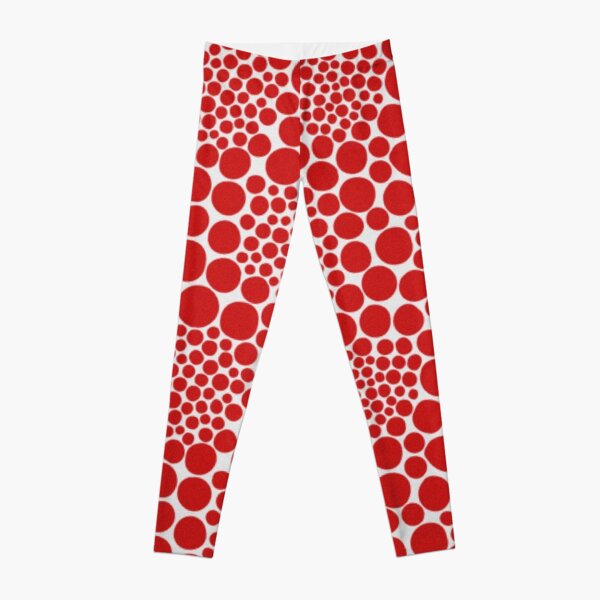 Yayoi Kusama polka dots red popular Leggings