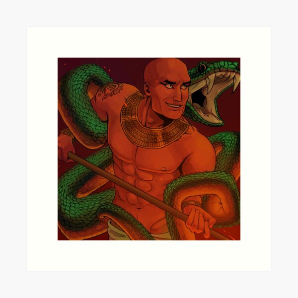 Seth Battles the Apep Art Print