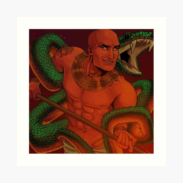 Seth Battles the Apep Art Print