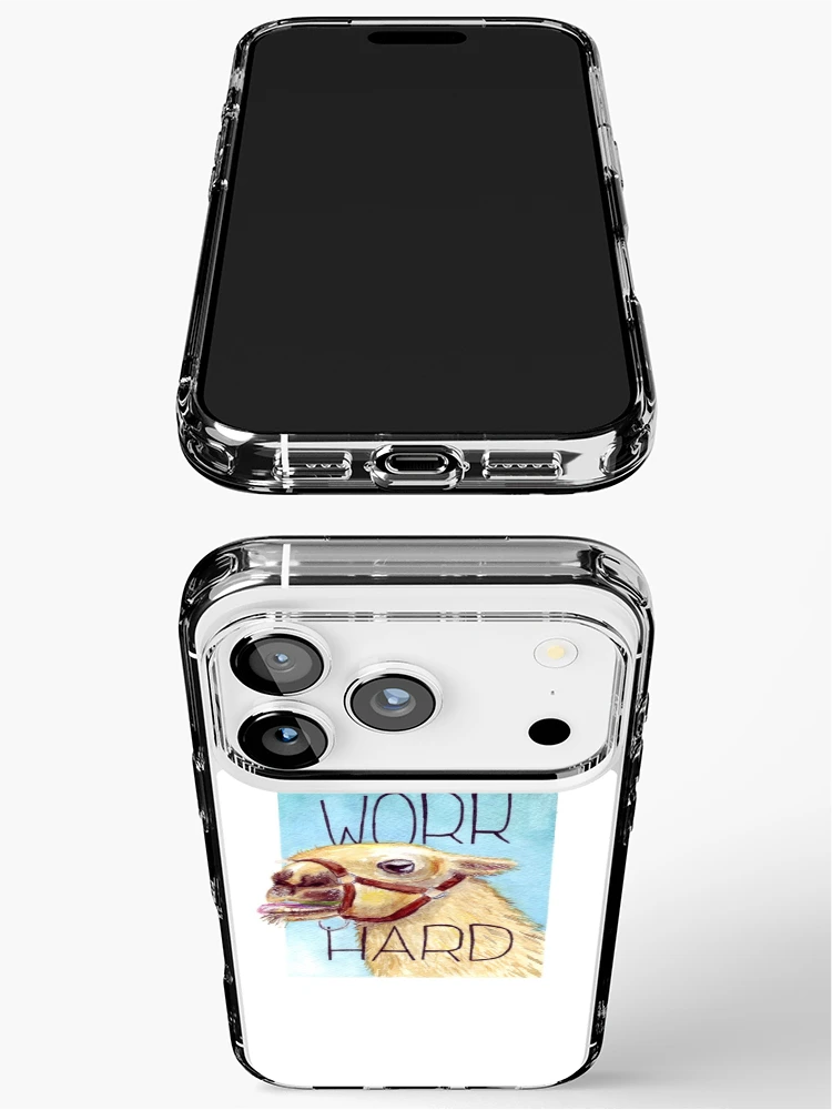 Thumbnail 3 of 5, iPhone Case, Work Hard designed and sold by RapiLoco.