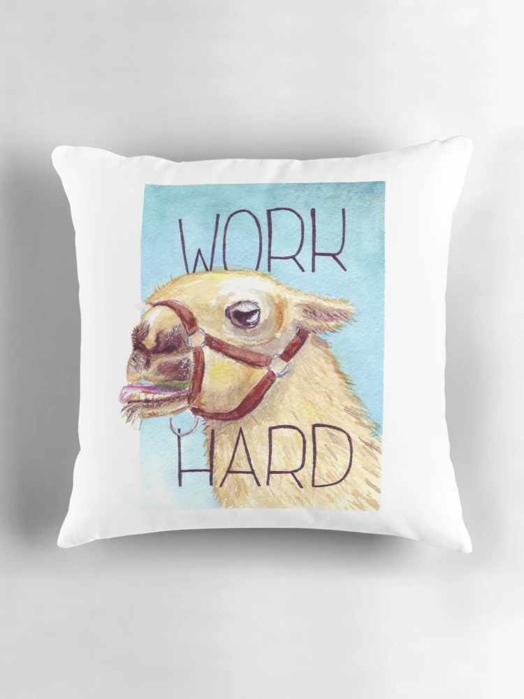 Thumbnail 3 of 4, Pillow, Work Hard designed and sold by RapiLoco.